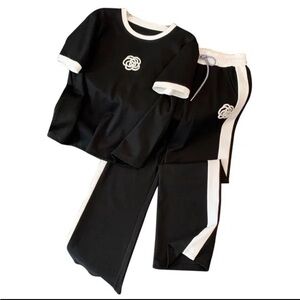 Black and White Two-Piece Set